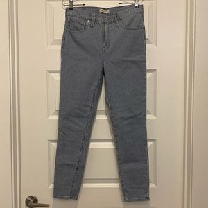 Madewell 9” Mid Rise Skinny Jeans in Piper Stripe